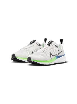Zapatilla Junior  Nike Pegasus 40 Blanca azul Verde