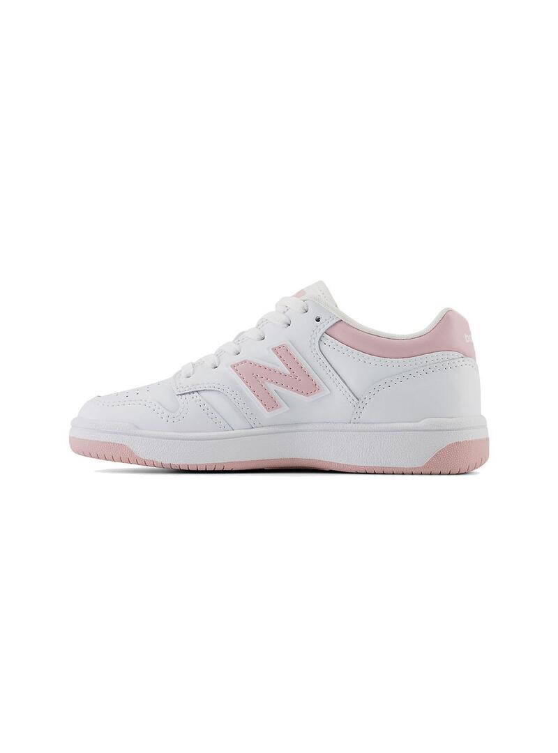 Zapatilla Ni o a New Balance 480OP Blanca Rosa