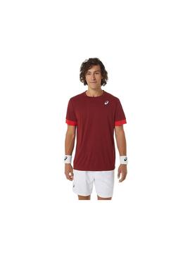 Camiseta Hombre Asics Court SS Granate