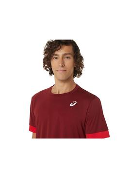 Camiseta Hombre Asics Court SS Granate