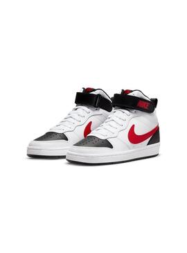 Zapatilla Unisex Nike Court Borough Blanca Roja Ne
