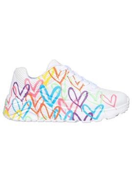 Zapatilla Niña Skechers UNo Lite Corazones Colorin
