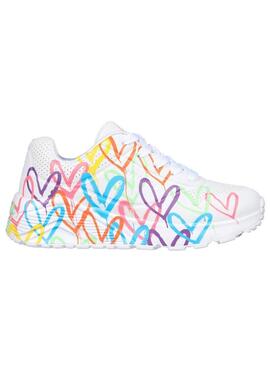 Zapatilla Niña Skechers UNo Lite Corazones