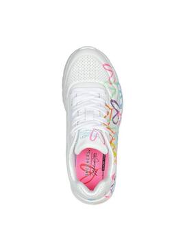 Zapatilla Niña Skechers UNo Lite Corazones Colorin