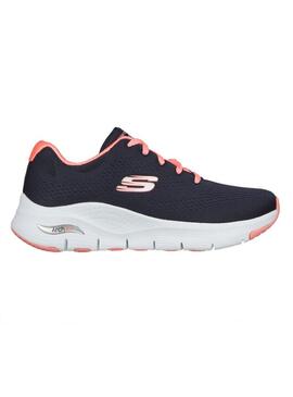 Zapatilla Mujer Skechers Arch Fit Marino