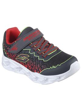 Zapatilla Niñ@ Skechers Vortex 2.0 Roja Gris