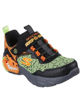 Zapatilla Niñ@ Skechers Dino Negra Verde