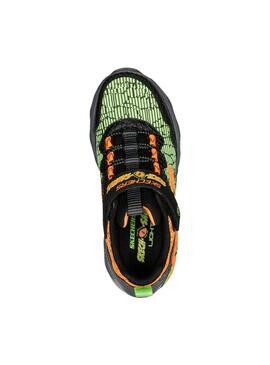 Zapatilla Niñ@ Skechers Dino Negra Verde