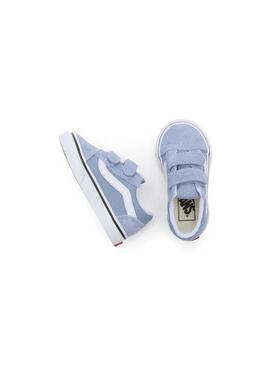 Zapatilla Baby Vans Old Skool V Azul