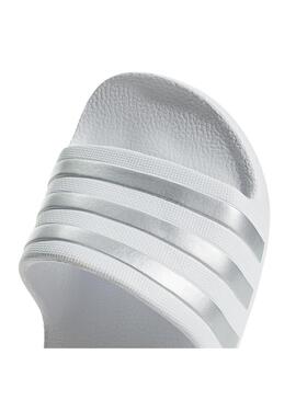 Chancla Unisex addias adilette Blanca Plata