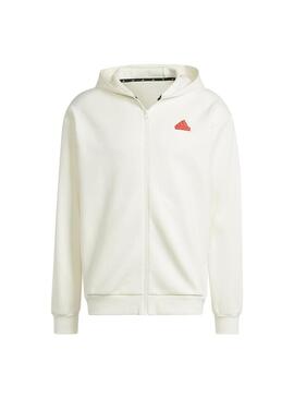 Sudadera Hombre adidas Verde M Fi Bos FZ Blanca