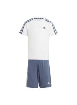 Conjunto Niño adidas 3Stripes Blanco/Marino