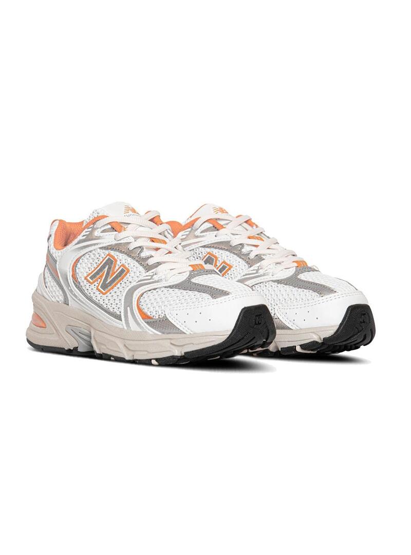 Zapatilla Unisex New Balance 530EB Blanca Naranja