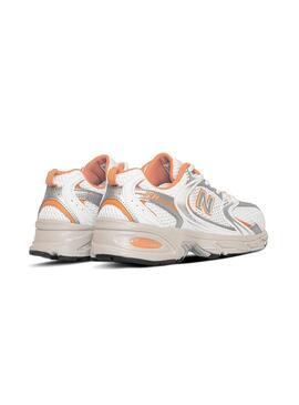 Zapatilla Unisex New Balance 530EB Blanca Naranja