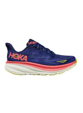 Zapatilla Mujer Hoka Clifton 9 Evening Azul Rosa