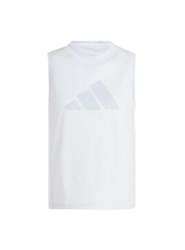 Camiseta Mujer adidas Logo Celeste