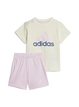 Conjunto Niña Adidas Marfil Roscla Amarillo Rosa