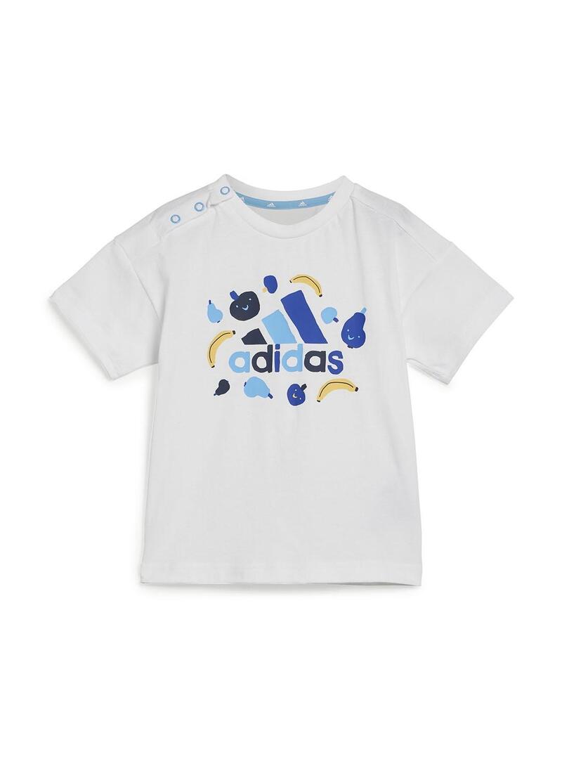 Conjunto Niño Adidas Fruit T Set Blanco Azul