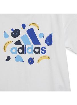 Conjunto Niño Adidas Fruit T Set Blanco Azul