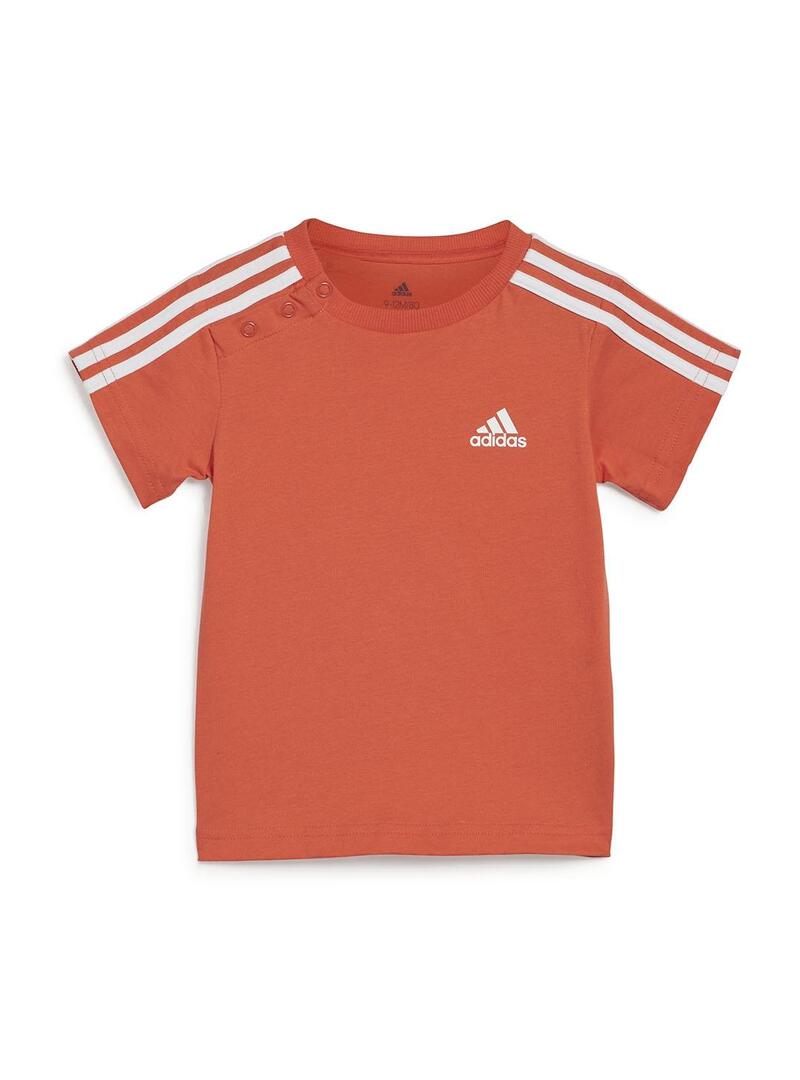 Conjunto Niño Adidas Rojbri Naranja Gris