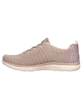 Zapatilla Mujer Skechers Virtue Beige/Rosa