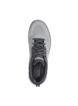 Zapatilla Hombre Skechers Track Gris Claro