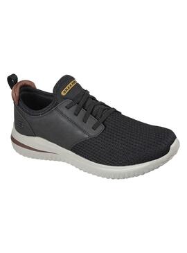 Zapatilla Hombre Skechers Delson 3.0 Negro