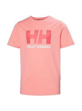 Camiseta Junior Helly Hansen Logo Coral