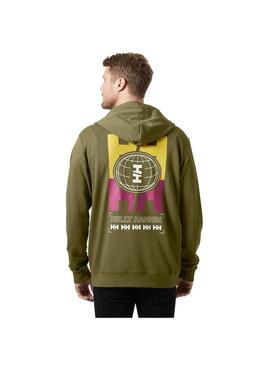 Sudadera Hombre Helly Hansen Core Graphic Khaki