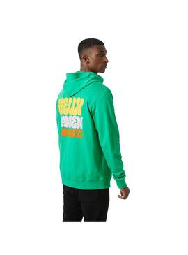 Sudadera Hombre Helly Hansen Core Graphic Verde