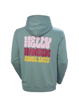 Sudadera Hombre Helly Hansen Core Graphic Verde Agua