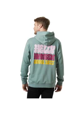 Sudadera Hombre Helly Hansen Core Graphic Verde Agua
