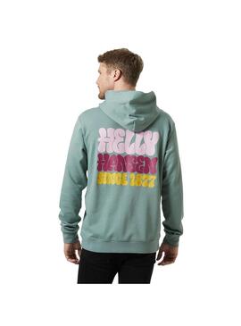 Sudadera Hombre Helly Hansen Core Graphic Verde Agua