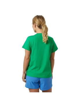 Camiseta Mujer Helly Hansen Logo Verde