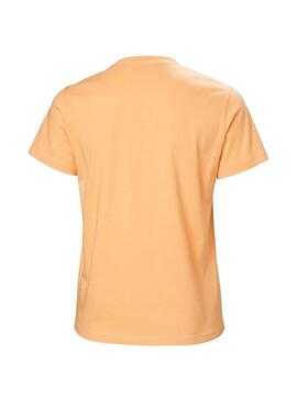 Camiseta Mujer Helly Hansen Logo Mandarina