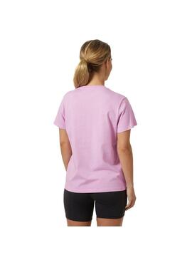 Camiseta Mujer Helly Hansen Logo Rosa