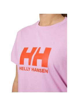 Camiseta Mujer Helly Hansen Logo Rosa