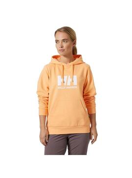 Sudadera Mujer Helly Hansen Logo 2.0 Mandarina