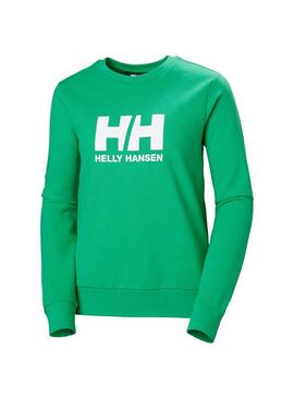 Sudadera Mujer Helly Hansen Crew Logo 2.0 Verde