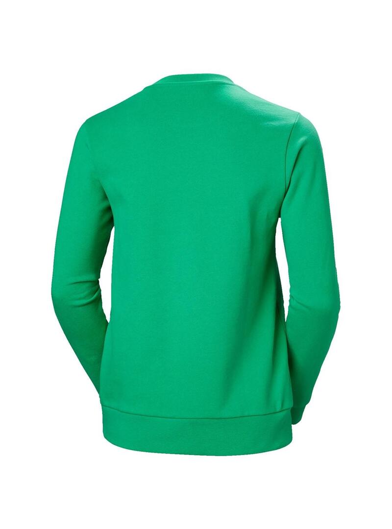 Sudadera Mujer Helly Hansen Crew Logo 2.0 Verde