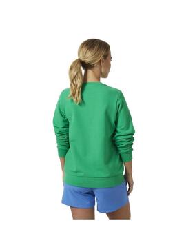 Sudadera Mujer Helly Hansen Crew Logo 2.0 Verde