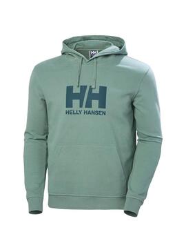 Sudadera Hombre HH Logo Hoodie Verde Agua