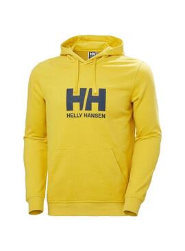 Sudadera Hombre Helly Hansen Logo Hoodie Amarillo