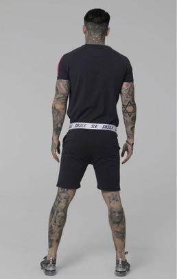 Camiseta Hombre SikSilk Fade Panel Gris