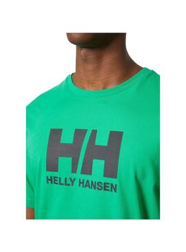 Camiseta Hombre Helly Hansen Logo Verde