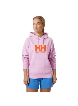 Sudadera Mujer Helly Hansen Logo 2.0 Lila Naranja