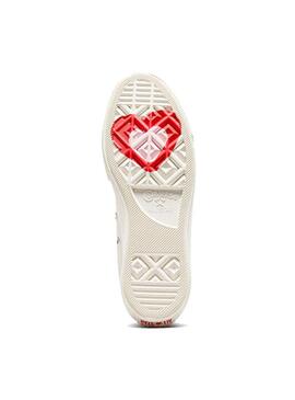 Zapatilla Mujer Converse Lift Hi Corazones Blanco