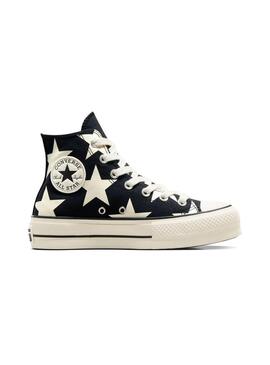 Zapatilla Mujer Converse Cts Plt.  Negra Estrellas