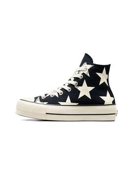 Zapatilla Mujer Converse Cts Plt.  Negra Estrellas