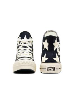 Zapatilla Mujer Converse Cts Plt.  Negra Estrellas